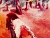 Raccoglitrice di olive - olio su tela 60x50 - 1975
