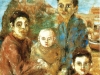 Famiglia del sud - olio su tela 50x60 - 1984