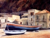 Barche a Scilla - olio su tela 50x60 - 1987