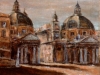 Piazza del Popolo - olio su tela 50x60 - 1992