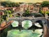 Il Tevere da Castel Sant'Angelo - olio su tela 50x60 - 2011