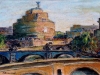 Mattino sul Tevere a Castel S. Angelo - olio su tela 35x50 - 2019