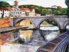 Ponte Cestio e il Tevere - olio su tela 50x60 - 2014