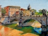 Ponte Vittorio e il Tevere - olio su tela 60x80 - 2014