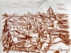 Tetti di Roma - pastello su cartoncino - 26x34