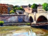 Il Tevere a Ponte Amedeo - olio su tela - 40x50