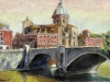 Ponte Amedeo e S. Giovanni dei Fiorentini - olio su tela - 40x60