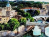 Ponti sul Tevere - olio su tela - 50x60