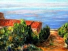 Tetti sul mare - olio su tela - 40x60