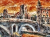 Tramonto sul Tevere - olio su tela - 40x60