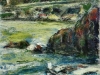 Barche a Chianalea - t.m. su cartoncino - 35x25